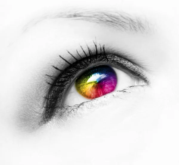 Olho colorido — Fotografia de Stock