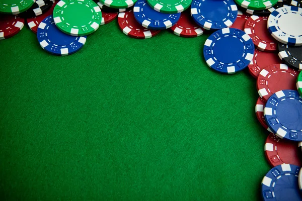 Fichas de jogo do casino com espaço de cópia — Fotografia de Stock