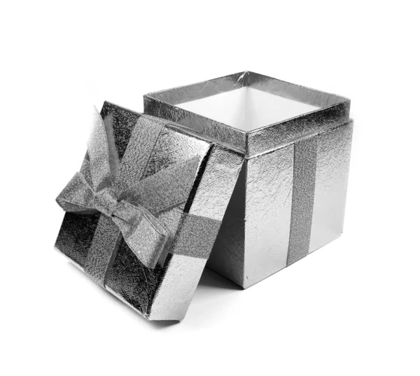 Caja de regalo gris —  Fotos de Stock