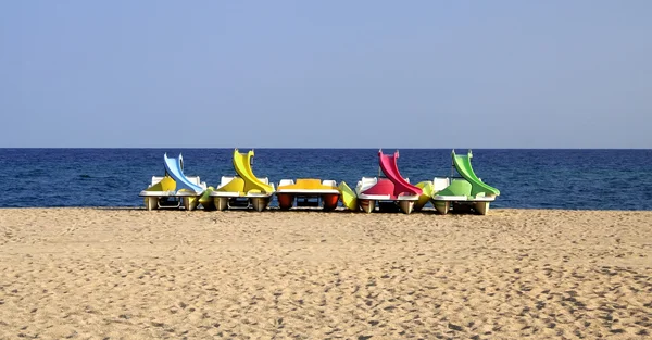 Pedalos on the beach — Stock Photo, Image