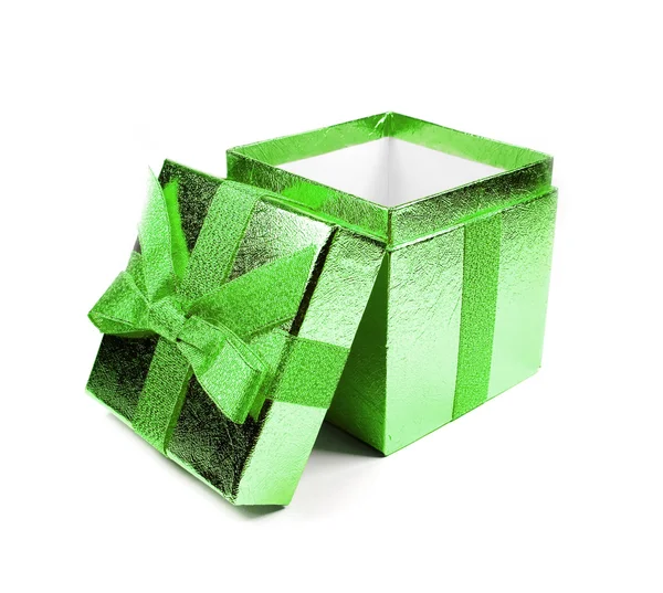 Scatola regalo verde — Foto Stock