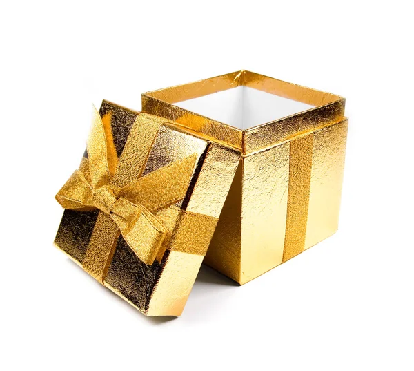 Turuncu hediye kutusu — Stok fotoğraf