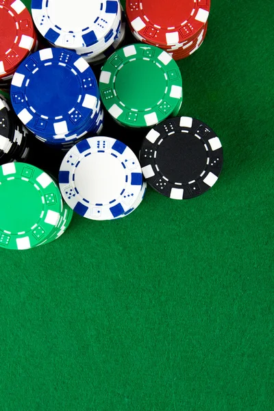 Stack di fiches da poker — Foto Stock