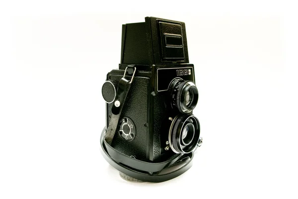 Old Photo Camera isolated on white. — Stock Photo, Image