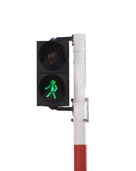 Crosswalk signs - green. — Stock Photo, Image