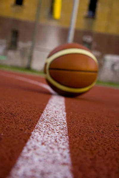 stock image Ball in sport parquet