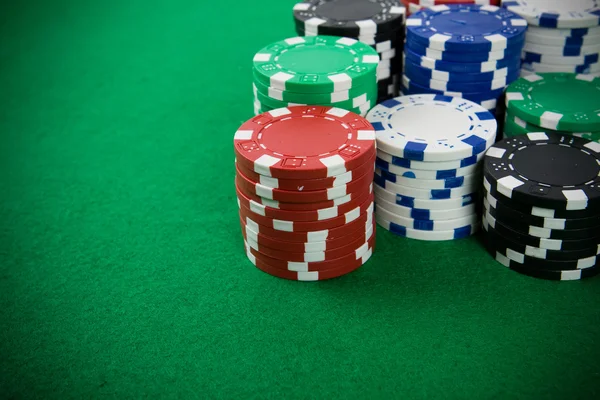 Στοίβα μαρκών πόκερ — Φωτογραφία Αρχείου