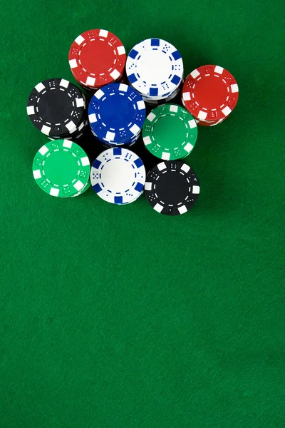 Pila de fichas de póquer — Foto de Stock