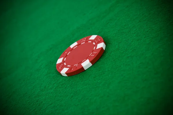 Röd poker chip — Stockfoto