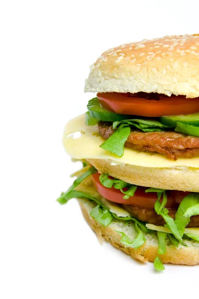 Double hamburger — Stock Photo, Image