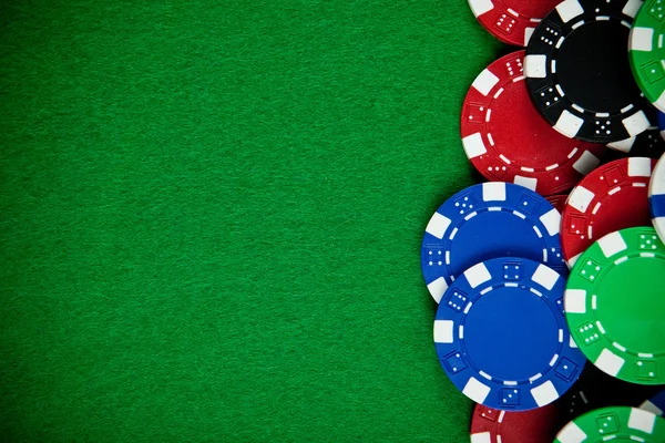 Casino di gioco d'azzardo chips con spazio di copia Immagini Stock Royalty Free