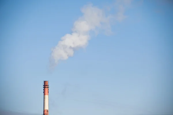 stock image Chimney smoke as a CO2 symbol - global warming