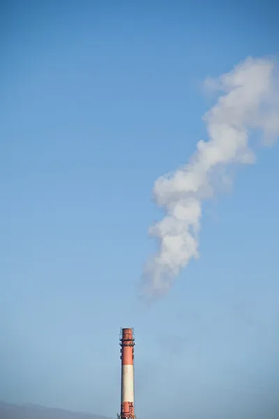 stock image Chimney smoke as a CO2 symbol - global warming