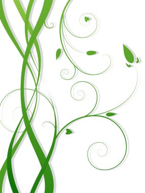 Green floral background clipart