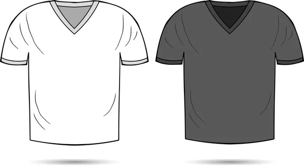Witte en grijze shirts — Stockvector