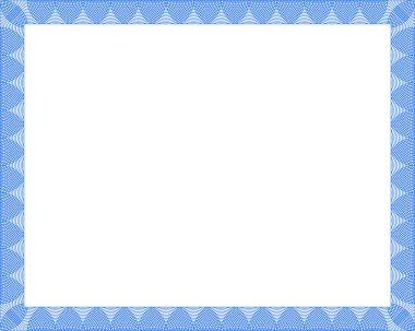 Blue vector certificate clipart