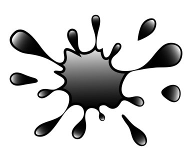 Black vector drop clipart