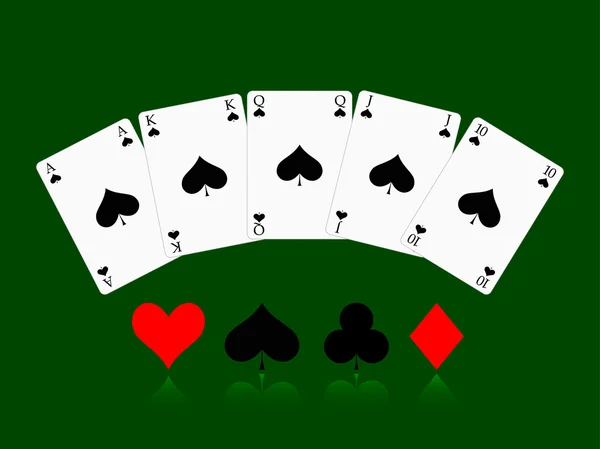 Jugar a las cartas fondo — Vector de stock