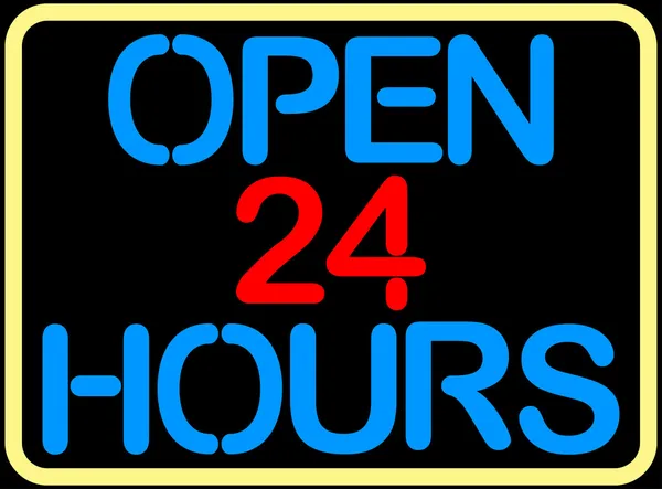 Open 24 hours — Stock Vector