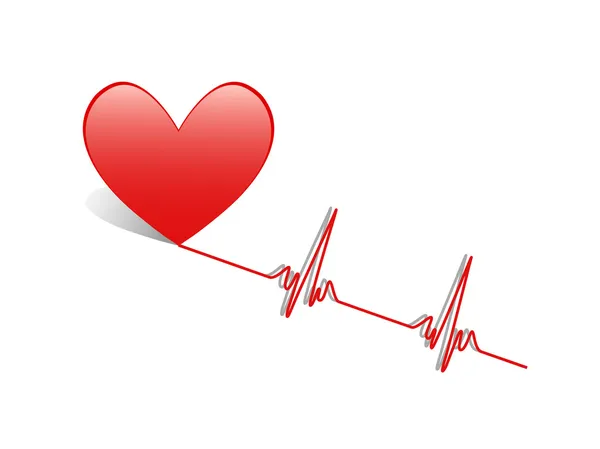 Monitor de vetor cardíaco — Vetor de Stock