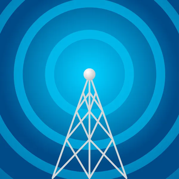 Radio toren vorm — Stockvector
