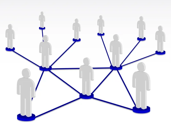 Gruppenperson im Netzwerk — Stockvektor