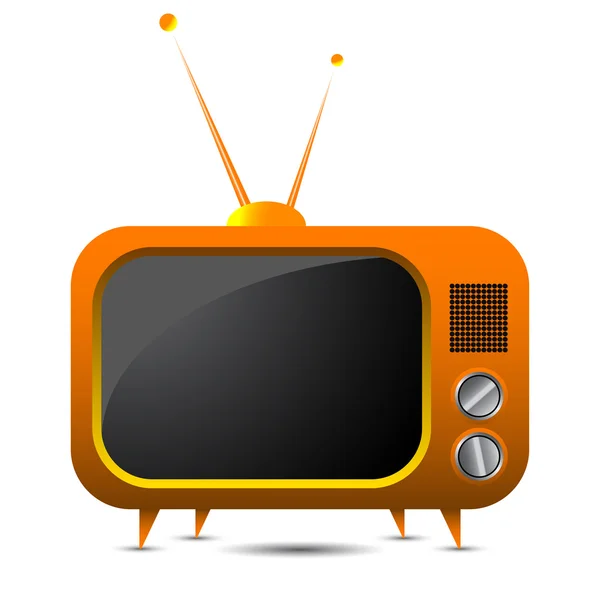 Arancione retrò TV — Vettoriale Stock