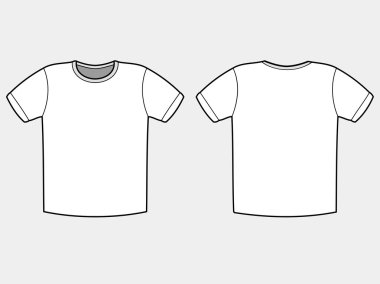 White shirt on gray backgound clipart