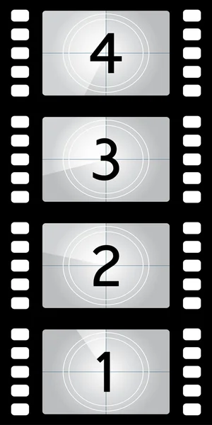 Countdown film — Stock Vector