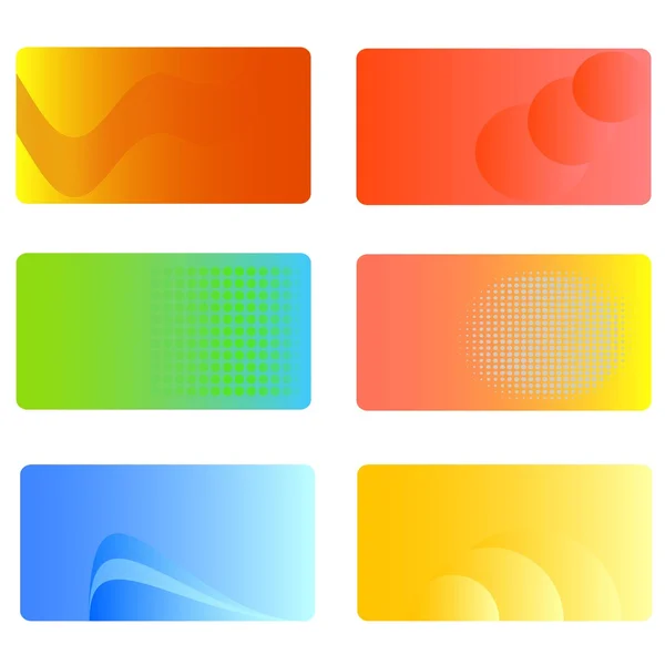 Set of colorful business cards — Stock Vector