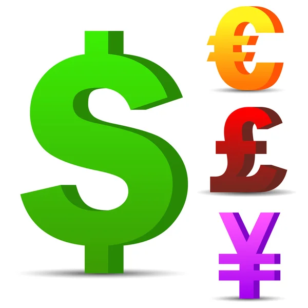 Währungsvektorsymbole — Stockvektor