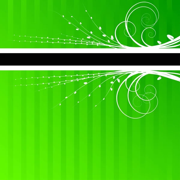 Vecteur floral vert — Image vectorielle