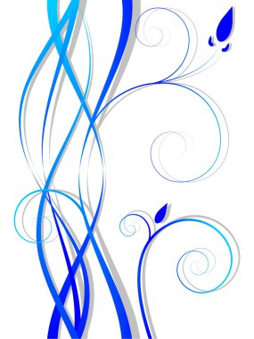 Blue floral background clipart