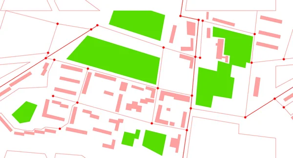Вектор безшовна карта міста — стоковий вектор