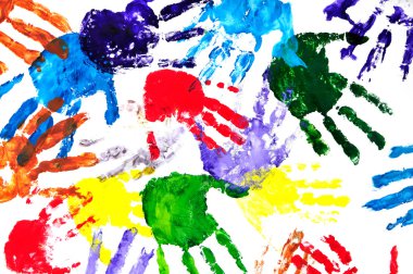 Hand prints clipart