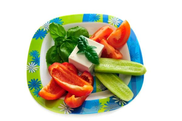 Feta i warzywa — Zdjęcie stockowe