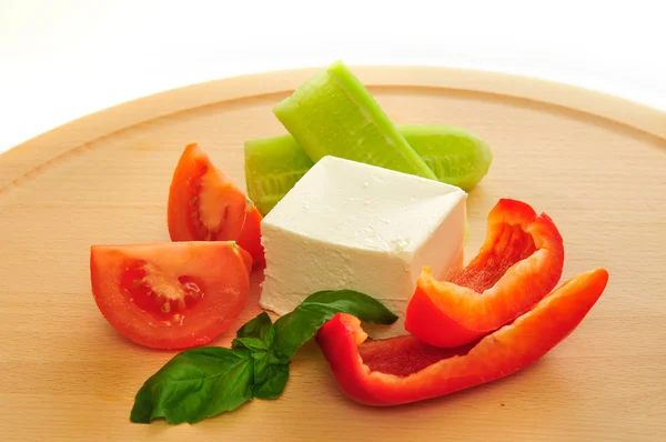 stock image Feta and vegetables