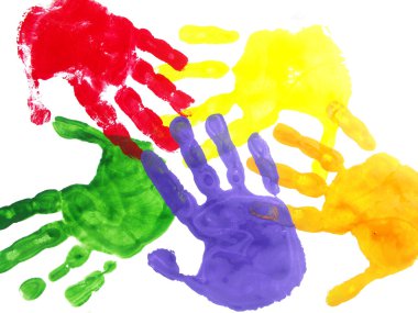 Hand prints clipart