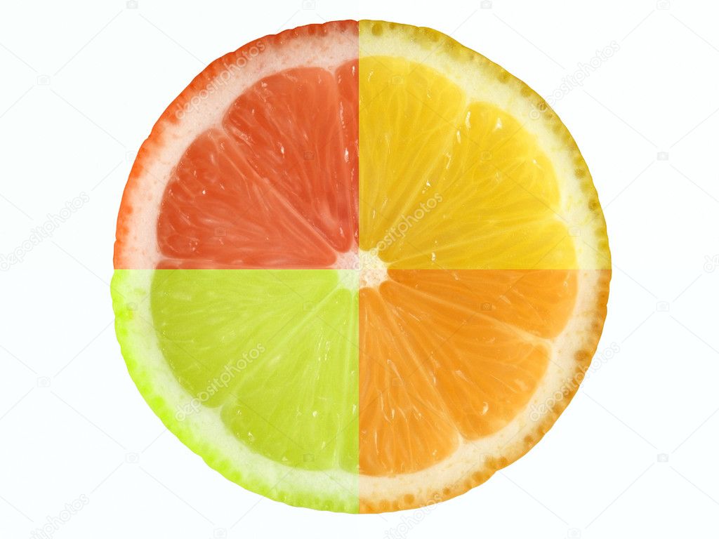 Citrus fruit with clipping path