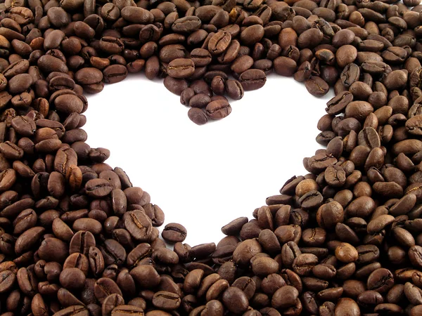 Café y corazón — Foto de Stock