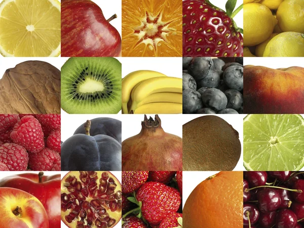 Zusammensetzung der verschiedenen Früchte Stockbild