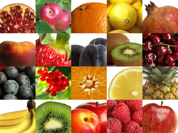 Composition of different fruits