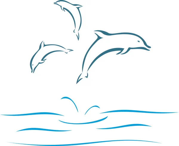 Delfinek — Stock Vector