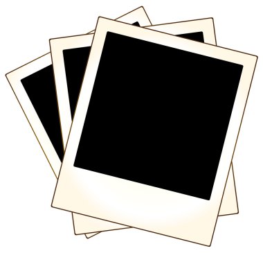 Polaroid photo frames clipart