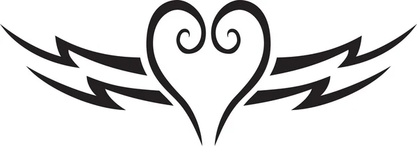 Heart tattoo — Stock Vector