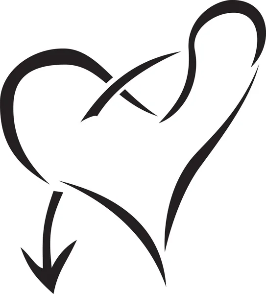 Φυλετικών τατουάζ καρδιά — Διανυσματικό Αρχείο