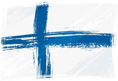 Grunge Finland flag clipart