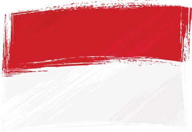 Grunge Indonesia and Monaco flag clipart