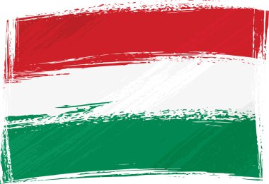 Grunge Hungary flag clipart