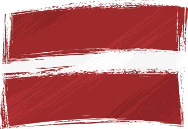 Grunge Letonya bayrağı